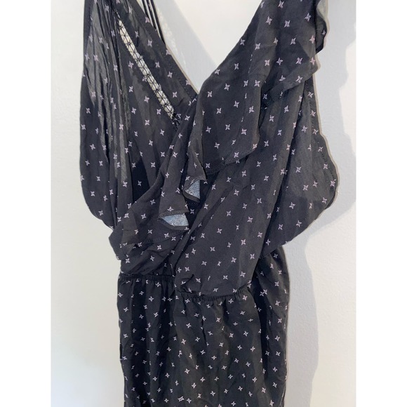 Free people black patterned medium cute ruffled romper - Picture 10 of 11